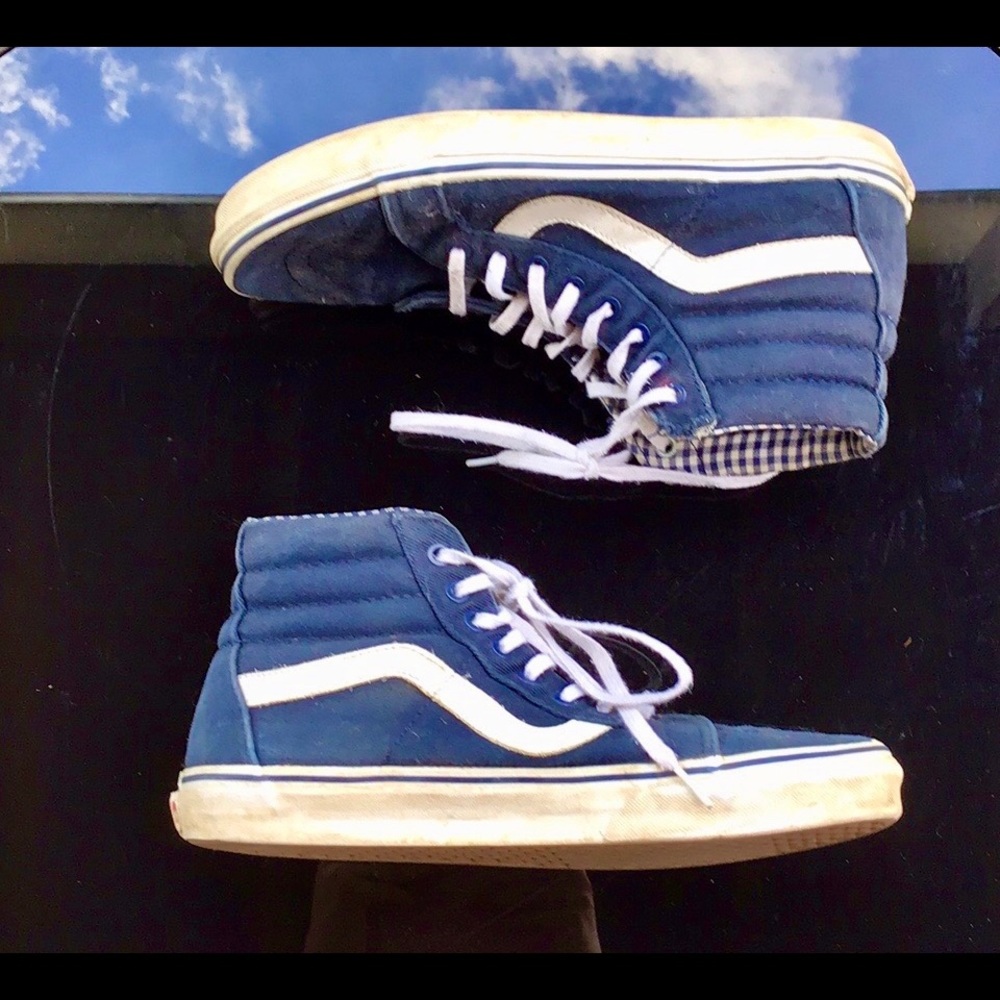 Navy Blue High Top Vans Size 10 1/2 10.5